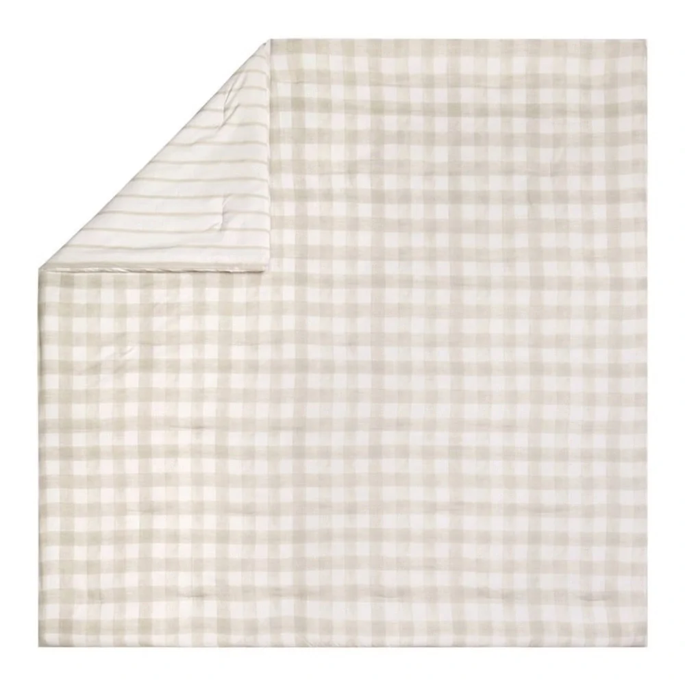 NEW Modern Heirloom Reversible King Gingham Comforter Bedding Set Cozy Decor